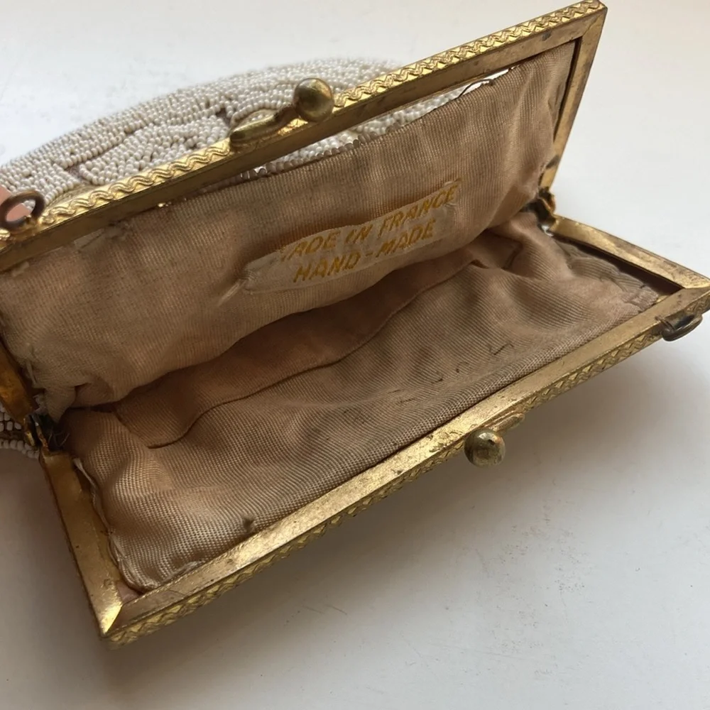 Vintage Beaded Change Purse Seed Beads Made in France authentic original… - Picture 6 of 10